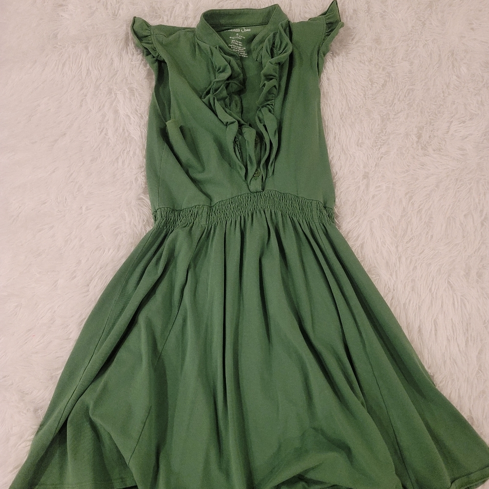 *SOLD*Matilda Jane Green Ruffle Dress Small
